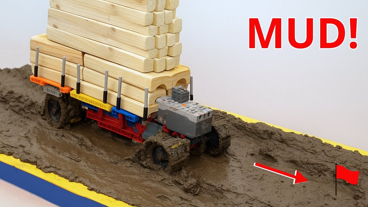 LEGO Mud Test: 1000g Heavy Load vs LEGO Cars – Who Wins? | LEGO Smart