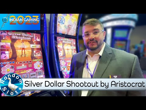 Silver Dollar Shootout Showdown Slot Machine by Aristocrat at #IGTC2023