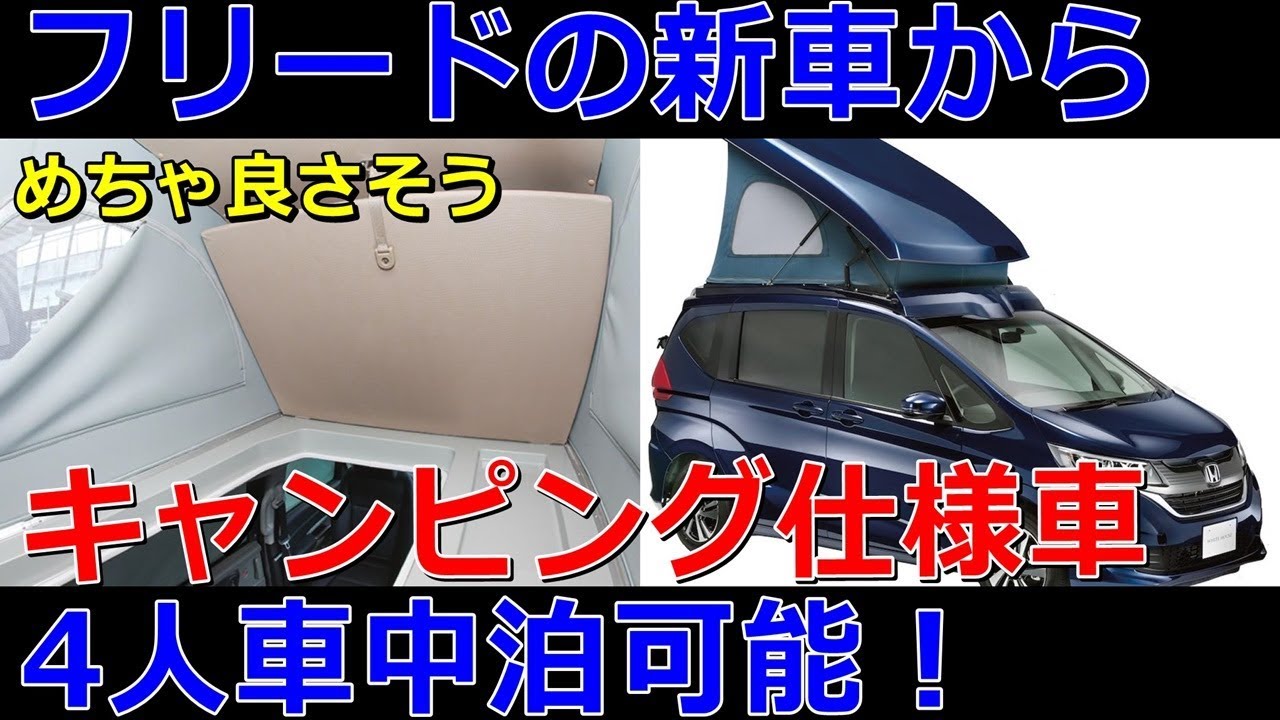 フリードプラスのコンプリート キャンピング仕様がすごく良さそう 4人車中泊可能 Youtube