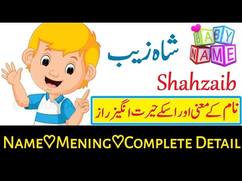 Shahzaib Name Meaning In Urdu (Boy Name شاہ زیب)