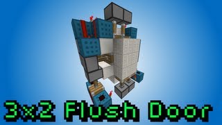 2x3 Piston Door [Flush] - Minecraft 1.7 Redstone Tutorial