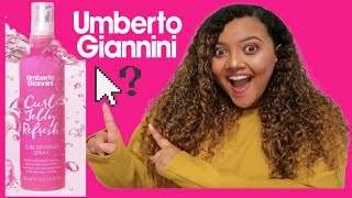 *NEW* UMBERTO GIANNINI CURL JELLY REFRESH REVIEW| HOW TO REFRESH CURLY HAIR NO WATER| JUNE STAY