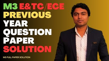 E & TC / ECE Previous Year Question Paper Solution | M3 IMP | #sppuexam #sppu #engineering