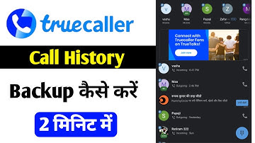 Truecaller Number Backup | How To Backup Truecaller Call History