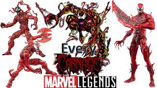 Every Marvel Legends Carnage Toybiz and Hasbro Comparison List Absolute Venompool Spiderman Classic