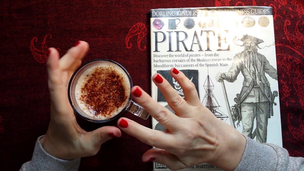 ASMR | All About Pirates! Whispered Reading Lovely Library Book & Coffee