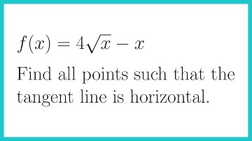 Find All Points Where the Tangent Line is Horizontal
