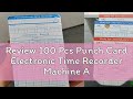 Review 100 Pcs Punch Card Electronic Time Recorder Machine Attendance Employee Payroll Office Facto