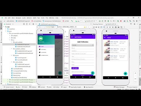 Vehicle Dealership app Android Studio using Java/Kotlin