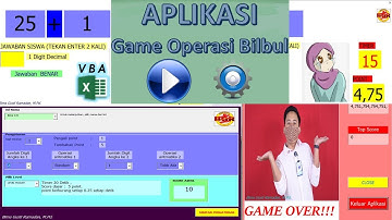 PERMAINAN MATEMATIKA || OPERASI BILANGAN BULAT || VBA FOR EXCEL