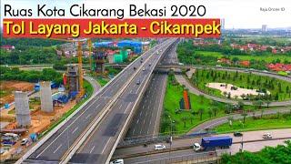 Drone Video Jalan Tol Layang Jakarta - Cikampek 2020 Ruas Kota Cikarang Bekasi