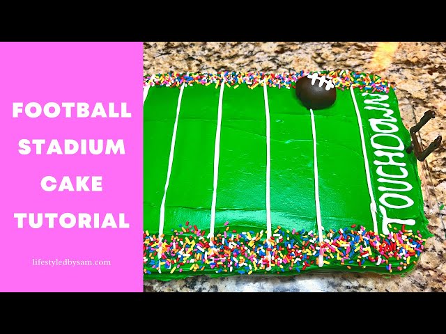 How to make an EASY FOOTBALL CAKE 