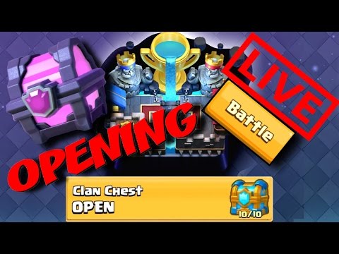 CLASH ROYALE მეჯიქალის და ქლან ჩესთის გახსნა (ლაივ ეთაქი)