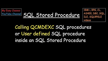 Calling QCMDEXC SQL procedures or User defined SQL procedure in SQL Stored Procedure