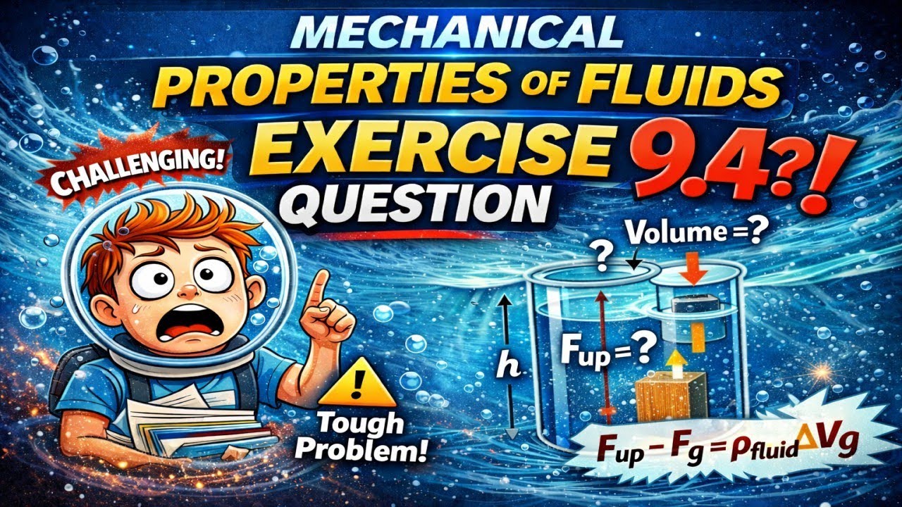 Exercise Question 9.4 | Mechanical Properties of Fluids | Class 11 Physics | NCERT| Sadhana Classes