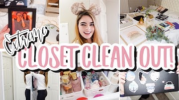 COMPLETE CLOSET DECLUTTER + ORGANIZE! // BEFORE + AFTER MAKEOVER