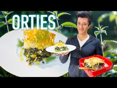 Spanakopita, spinach pie, but with nettles (tsouknidopita)