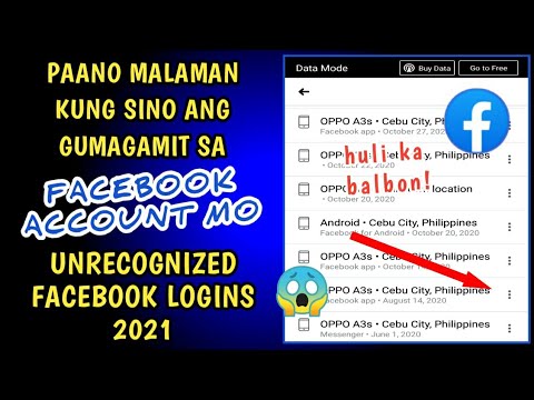 Paano Malaman kung Sino ang Gumagamit ng Account mo sa Facebook | Unauthorized Logins 2021