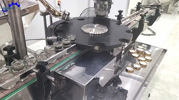 Máy viền nắp hủ yến sào có cấp nắp viền nắp tự động| Dây chuyền chiết rót hủ yến