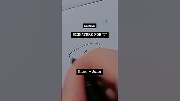 Signature for J | Juan | SbtellME ASMR Calligraphy and Handwriting #shorts