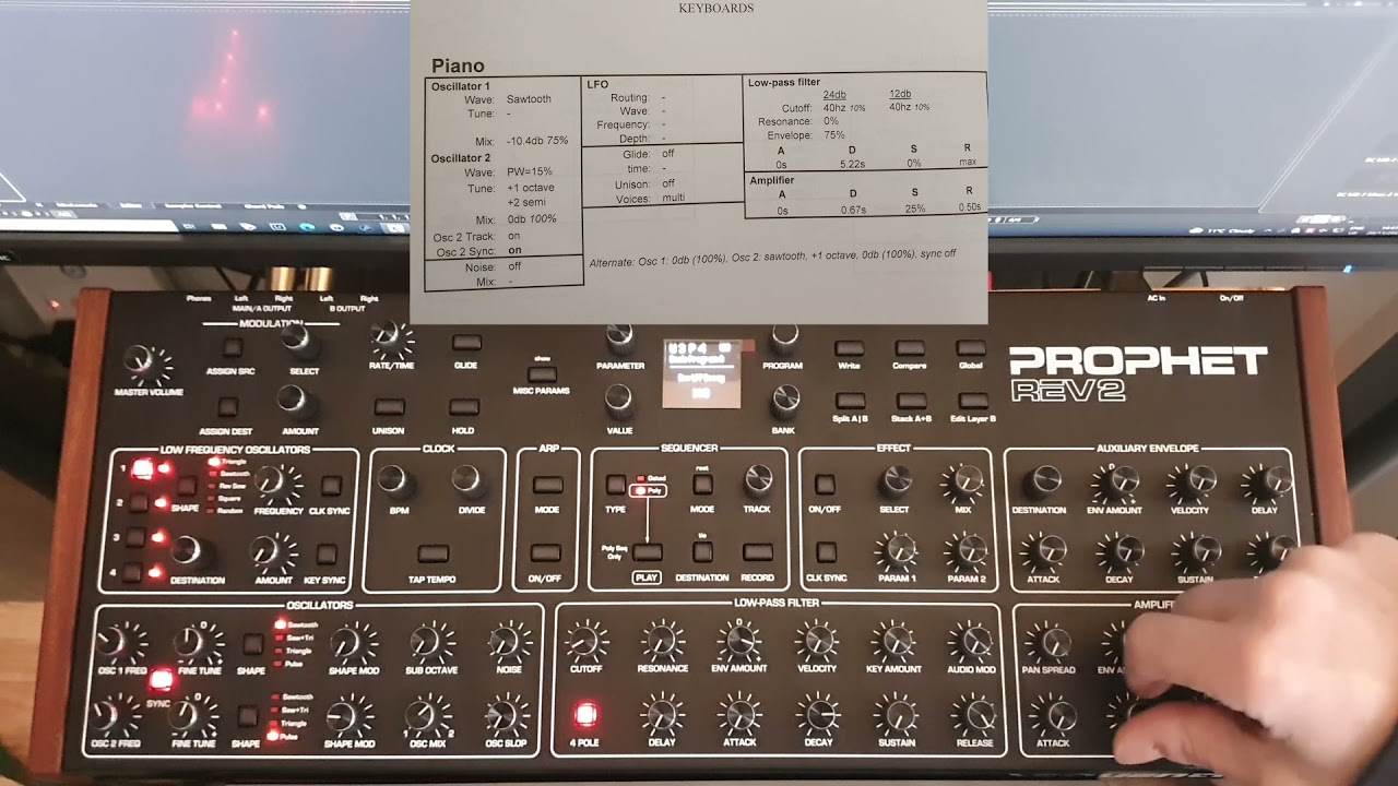 Prophet Rev2 - Piano Sheet Patch from Welsh's Synthesizer Cookbook!