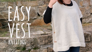 Tutoral Easy Knittnig Vest - YouTube