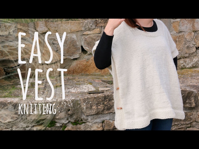 Tutoral Easy Knittnig Vest - YouTube