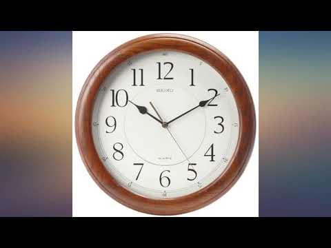 Seiko Wall Clock Quiet Sweep Second Hand Dark Brown Solid Oak Case review