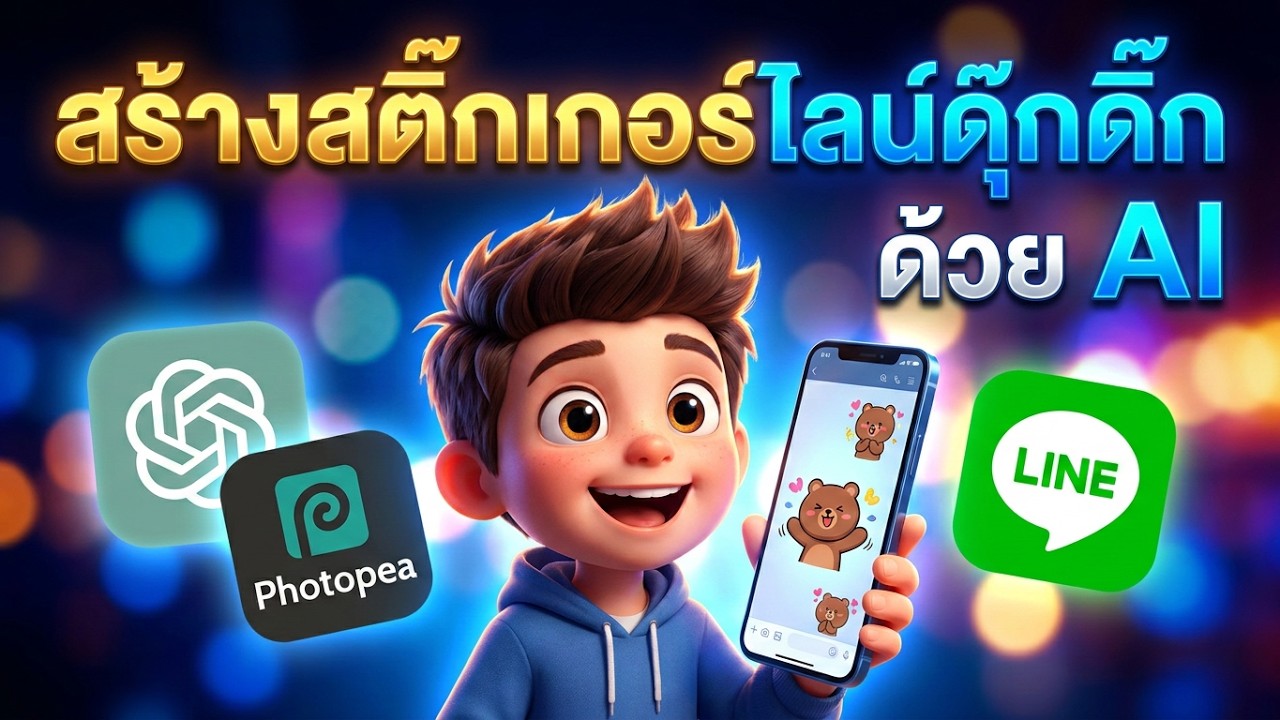 สอนสร้างสติกเกอร์ไลน์ดุ๊กดิ๊กด้วย AI ใน 5 นาที! ง่ายจนใครก็ทำได้ (อัปเดต 2026)
