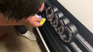 AUDI front bumper emblem removal! *straight to the point*