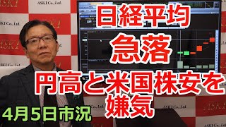 2023年4月5日【日経平均急落 円高と米国株安に嫌気】（市況放送【毎日配信】）