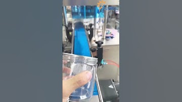 #Automatic cylindrical plastic jar #seaming machine, easy open lid #sealer, #PET can seamer #machine