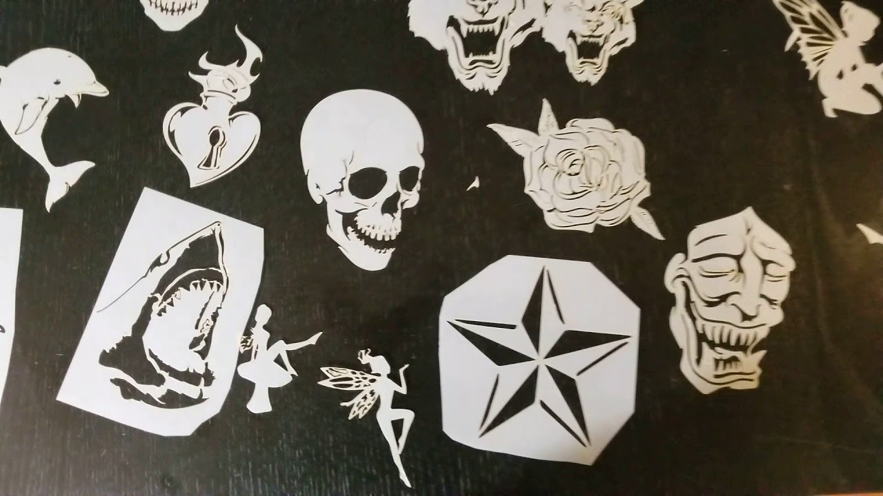 temporary tattoo stencils and ink