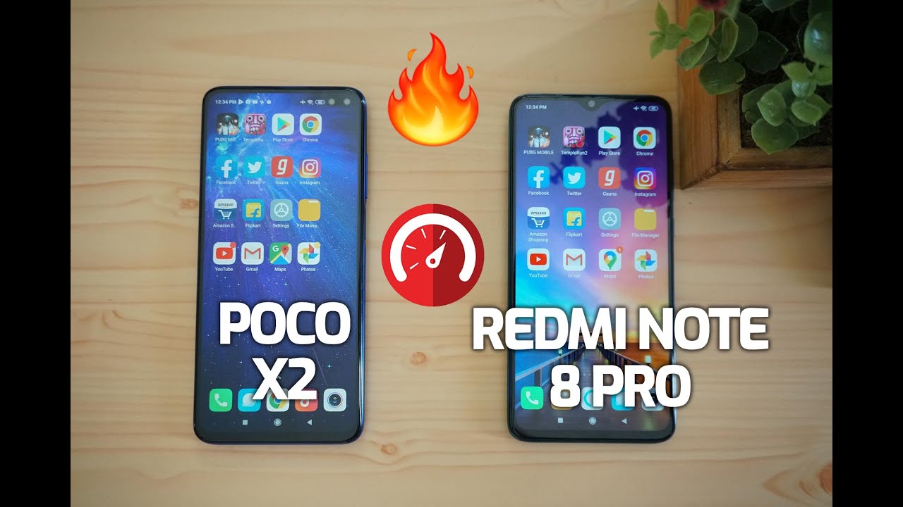 Poco X2 vs Redmi Note 8 Pro Speedtest Comparison
