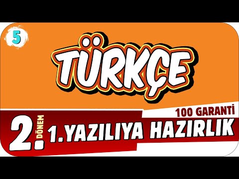 5.Sınıf Türkçe 2.Dönem 1.Yazılıya Hazırlık 📝 #2023