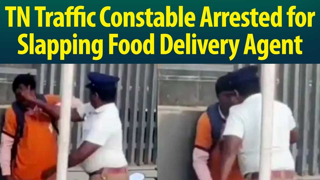 Watch the viral video of Swiggy delivery agent being beaten by traffic cop