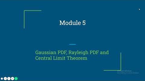 Digital Communication: 1.5 Probability Theory Module 5 by Prof. Biju Balakrishnan