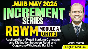 JAIIB May 2026 | JAIIB RBWM | RBWM Module A Unit 3: Applicability of Retail Banking Concepts