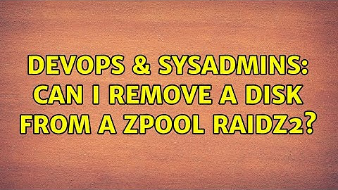 DevOps & SysAdmins: Can I remove a disk from a zpool raidz2?