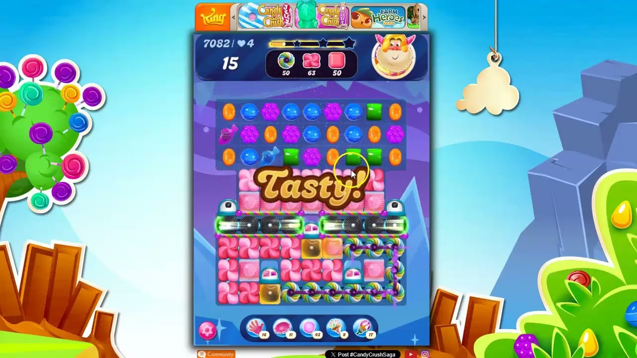 Candy Crush Level 7082 Talkthrough, 17 Moves 0 Boosters - YouTube