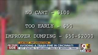 Here's how many have been cited over Cincinnati's new trash rules