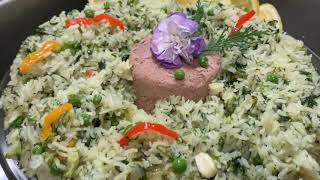 How make vegetables rice...طرز تهیه سبزی پلو با تن ماهی...طریقة عمل رز الأخضر مع تونه