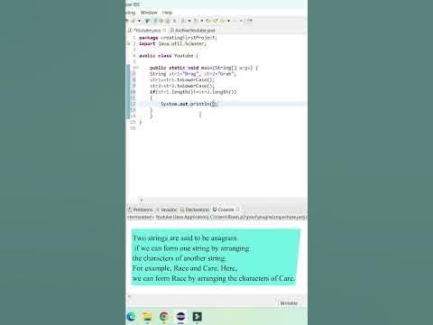 Java Program to Check if two strings are anagram.#java #coding # ...
