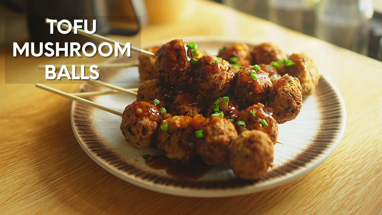 Tofu Mushroom Balls with Manong Sauce | Vegan and Vegetarian Tofu Mushroom Balls