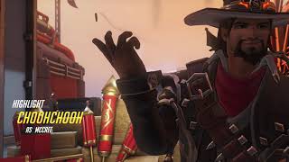 4K McCree ultimate got double kill just before they could get behind the corner