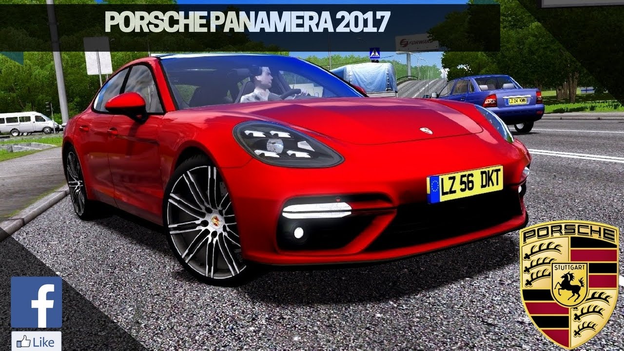 Porsche city car driving