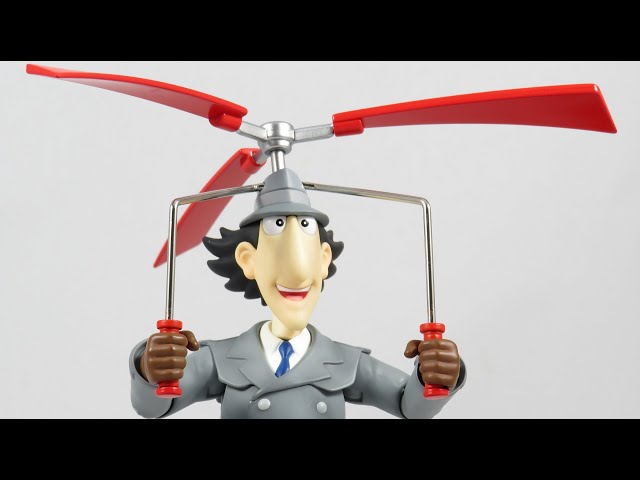 Windup Inspecteur Gadget helico Bandai FR3 1983 MOC Inspector