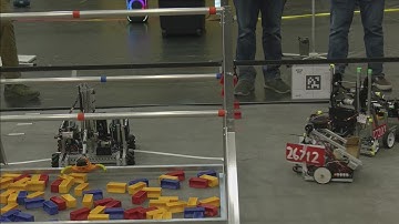 Students compete in the first robotics competition at Rutherford High School