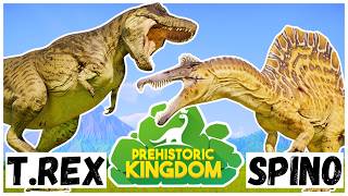 T-Rex contro Spinosaurus | COMBATTIMENTO in Prehistoric Kingdom screenshot 5