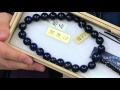 男性用のお数珠　アフガニスタン産　特上ラピスラズリ　22玉 共仕立て 紐房